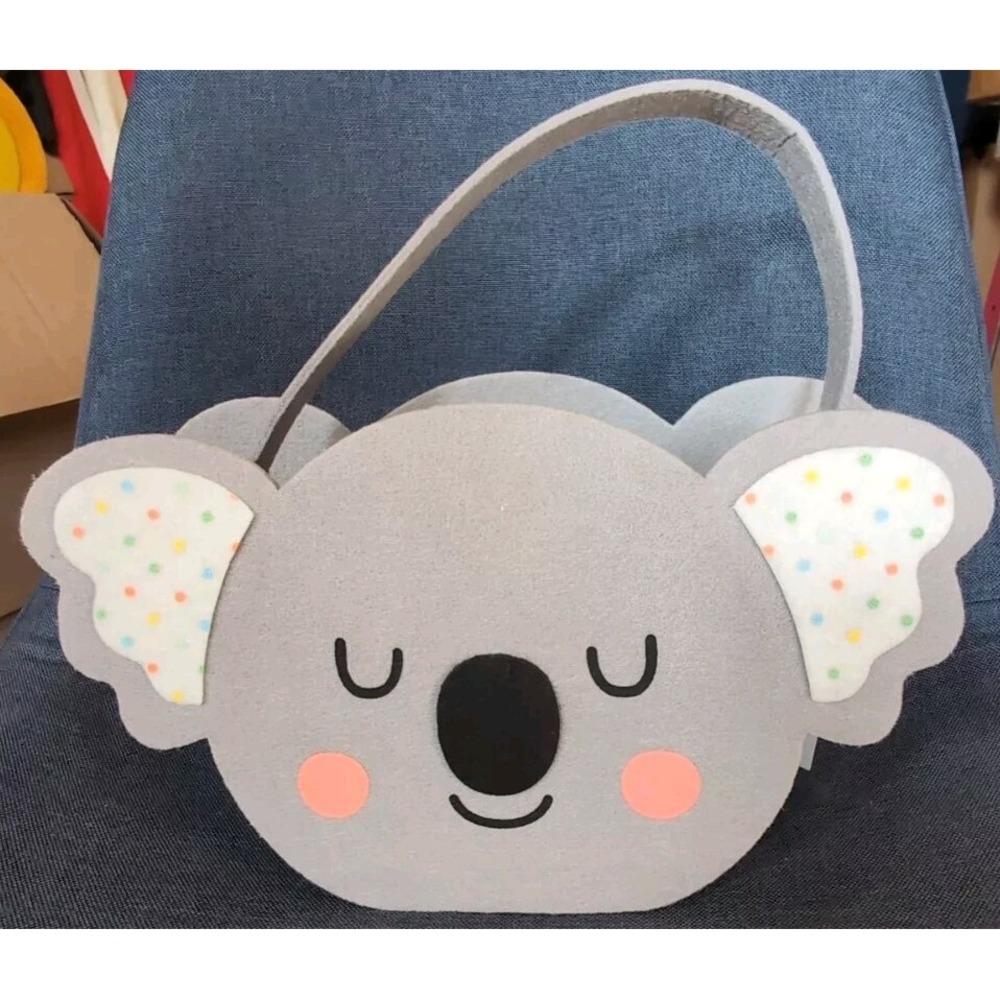 12 Felt Kids Koala Basket With Handle